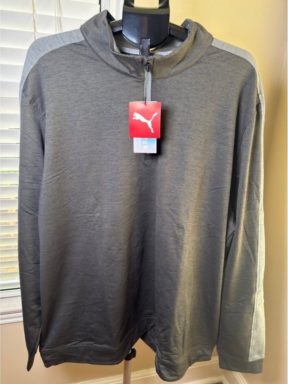 PUMA Cloudspun 1/4 Zip Performance Pullover Men’s 3XL Gray Long Sleeve NWT Golf